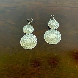 Silver very lightweight antique earrings